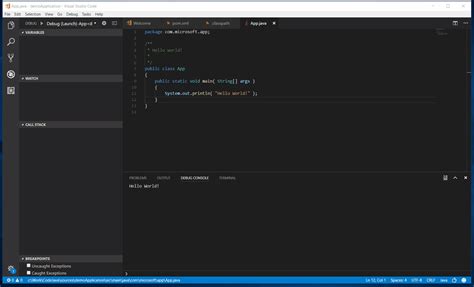 Toradh íomhá ar Visual Studio Code Extensions for Java