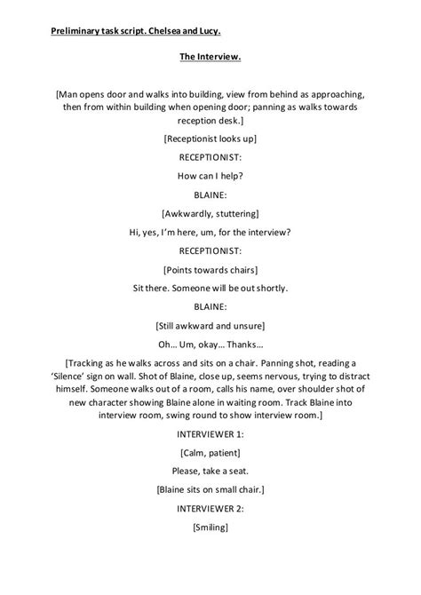 Toradh íomhá ar Interview Introduction Script