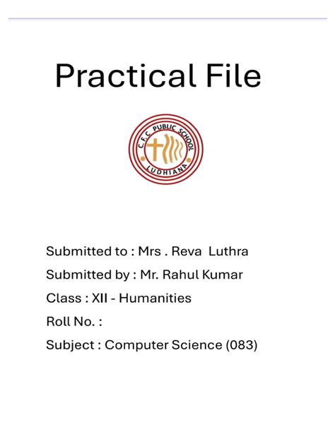 Computer Science Practical File Pic に対する画像結果