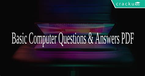 Image result for Basic Computer Knowledge Questions PDF