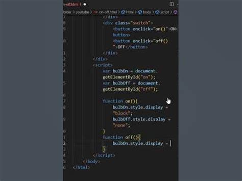 Image result for On and Off Example for HTML CSS and JavaScript
