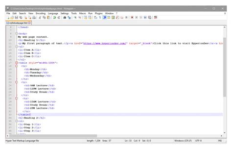 Example for HTML Program に対する画像結果