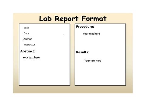 Image result for Lab Report Format Example
