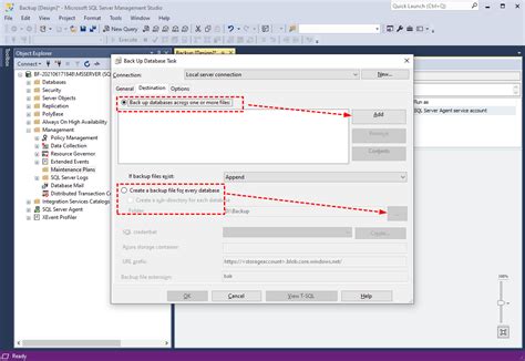 Toradh íomhá ar SQL Server Backup Database Command