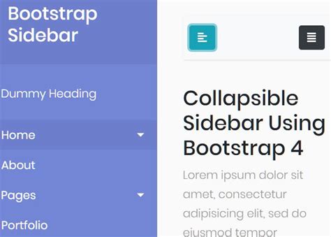 5 Cool Sidebar Navigtation Templates For Bootstrap 4/3 | Free jQuery ...
