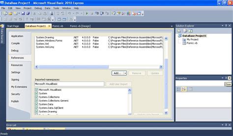 Visual Basic Database に対する画像結果