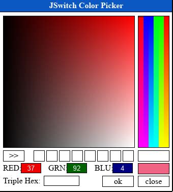 Image result for JavaScript Horizontal Color Selector