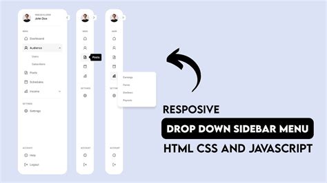 Menu HTML CSS JavaScript に対する画像結果