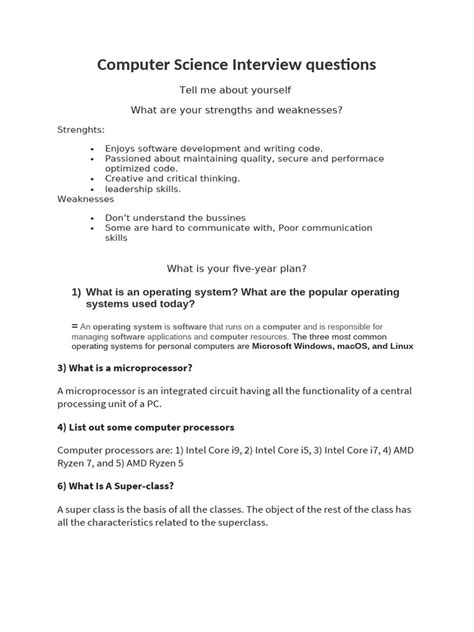 Image result for Computer Science Interview Questions