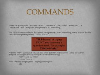 Image result for Q Basic Programm Tutorial