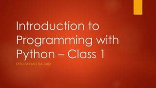 Image result for Introduction to Programming Using Python How Does This Course Look Ike