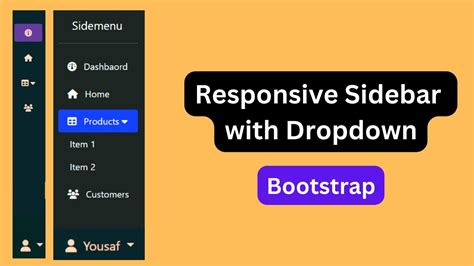 Image result for Bootstrap Sidebar Menu