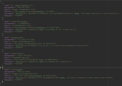 JSON File Example に対する画像結果