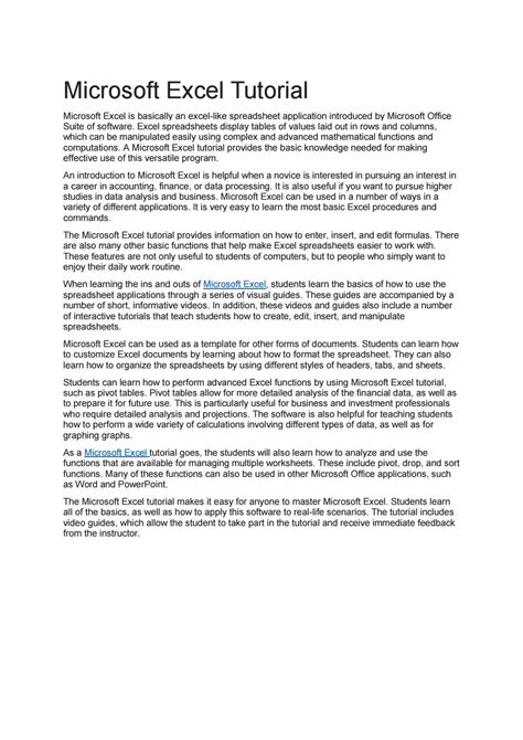 Image result for Excel Basic Learning Tutorial