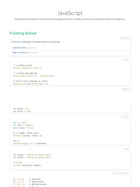 Toradh íomhá ar JavaScript Reference PDF