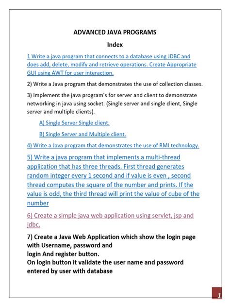 Image result for Advanced Java Programs