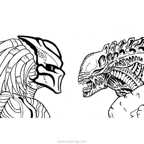 Alien vs Predator Coloring Pages に対する画像結果