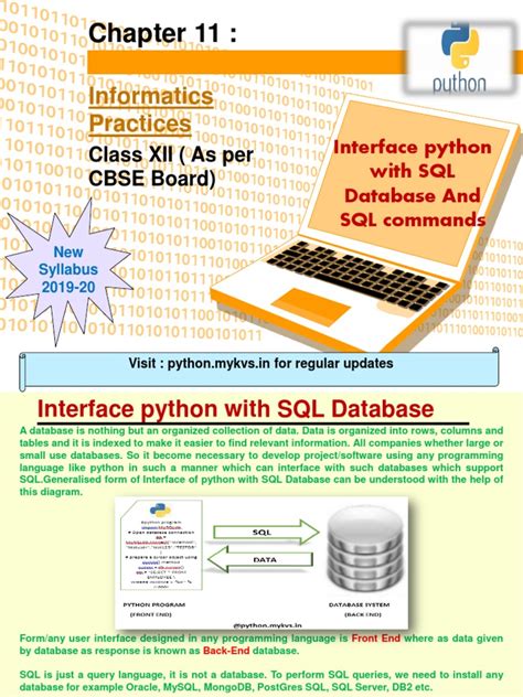 Image result for Python Interface with SQL