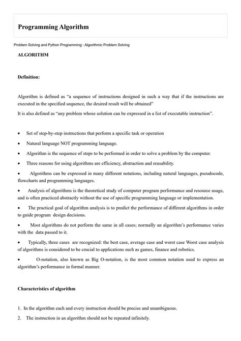 Image result for Example of Algorithm Problem Solving