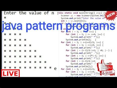 pattern programming in java. star pattern programs logic in java ...
