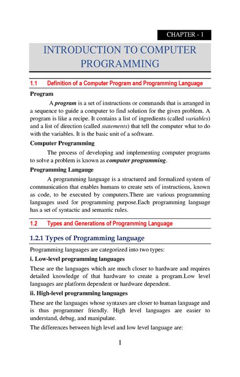 Image result for Computer Programming Chapter 1