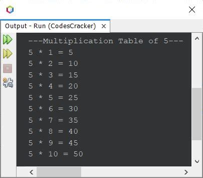 Afbeeldingsresultaten voor Multiplication Table Java Code