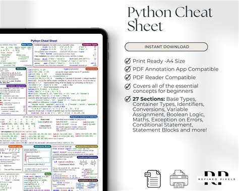 Python Coding Cheat Sheet に対する画像結果