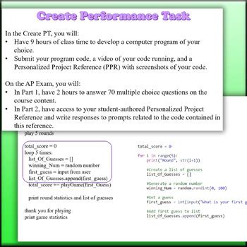 Image result for AP Computer Science Create Performance Task