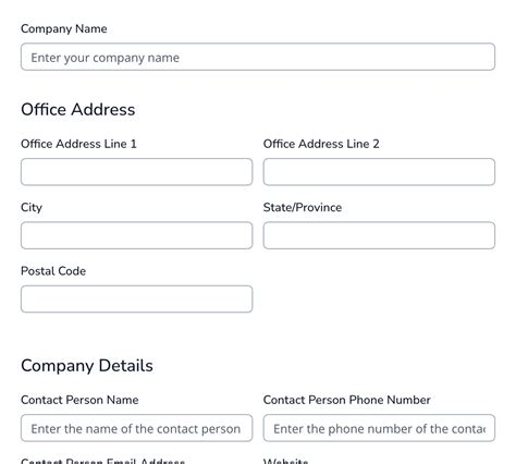 Image result for HTML Application Form Example
