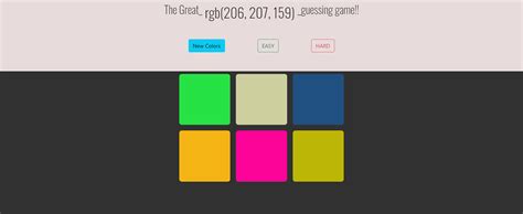 Image result for JavaScript Color Guessing Game