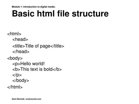 Image result for HTML Basic Structure Code