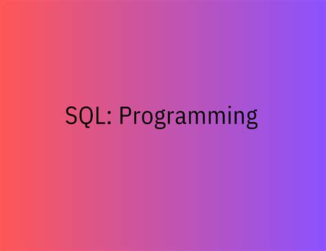 Bildergebnis für SQL Programming Course