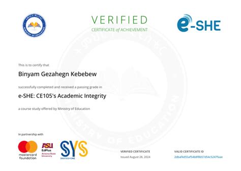 Image result for Academic Integrity Certificate