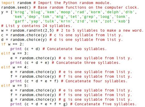 Random Python Code に対する画像結果