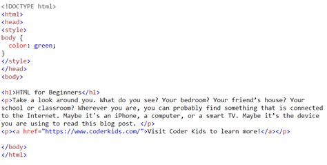 Image result for HTML Coding Examples