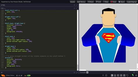 Image result for HTML CSS JavaScript Superman