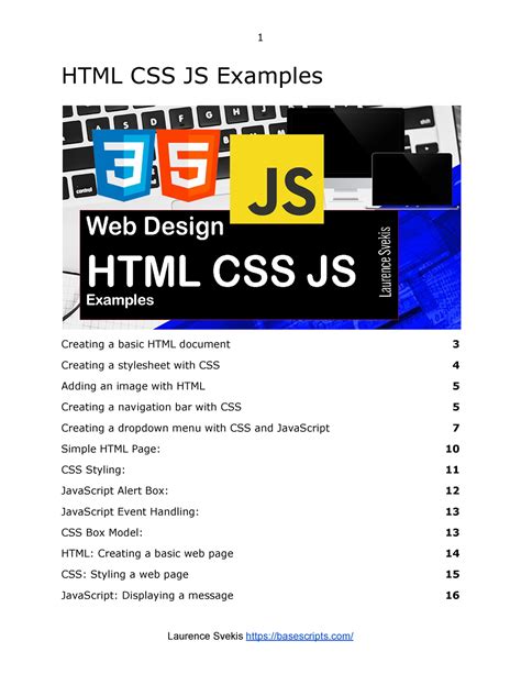 Image result for HTML CSS JavaScript Simple Example