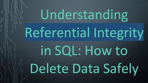 Referential Integrity SQL に対する画像結果