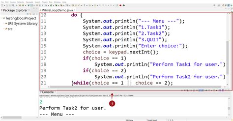 Toradh íomhá ar Do While Loop Java Example