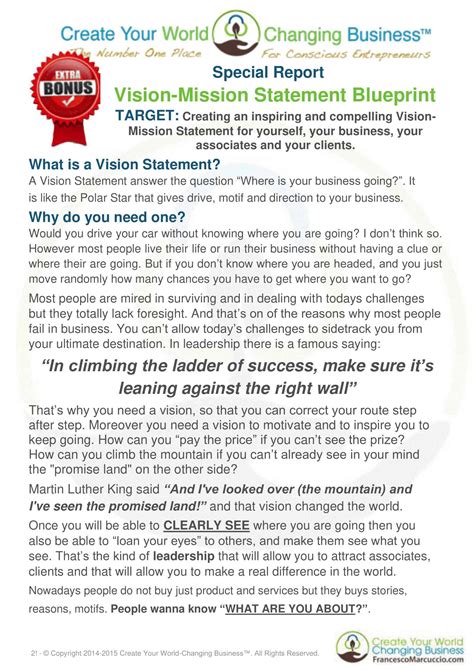 Image result for Personal Vision Statement Examples