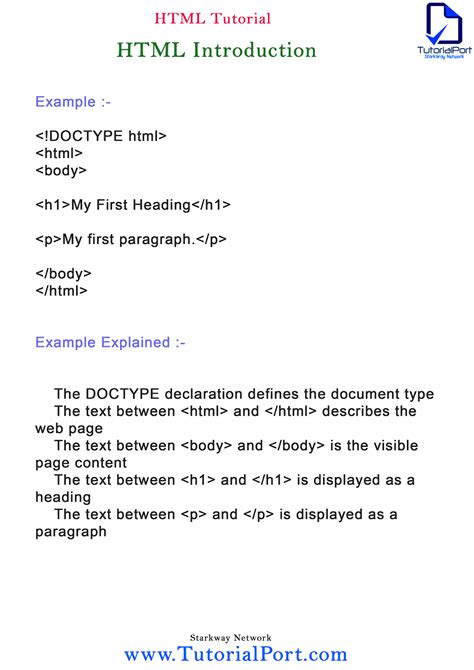 Toradh íomhá ar HTML Introduction