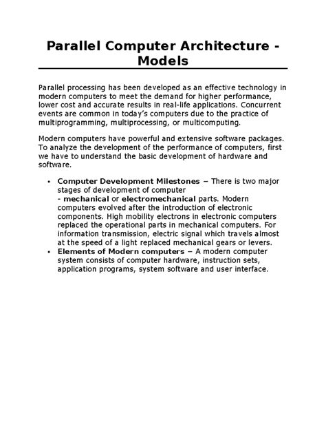 Image result for Parallel Computing Models