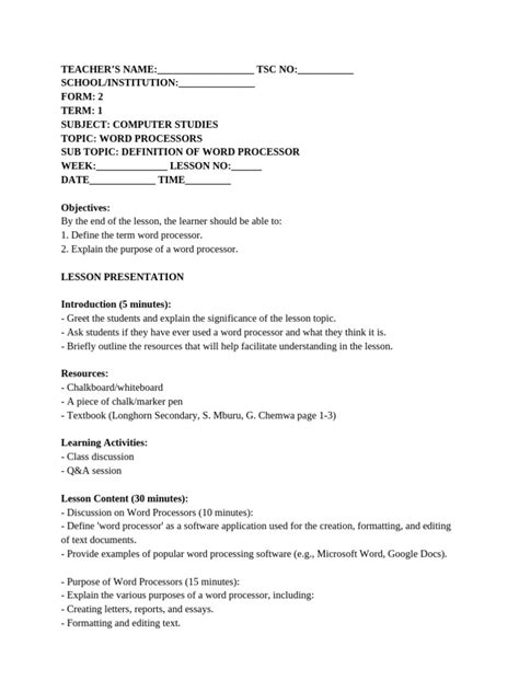 Image result for Form 2 Computer Lessons