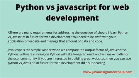 Python vs JavaScript for Web Development に対する画像結果