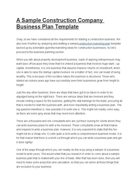 Toradh íomhá ar Company Business Plan Examples PDF