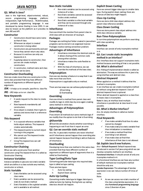 Image result for Java Notes for Beginners