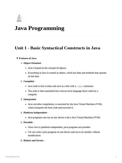 Image result for Java Notes for Beginners