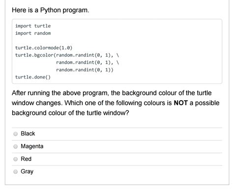 Random Color Python Turtle に対する画像結果
