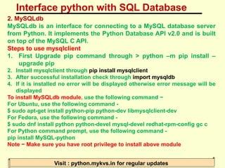 Image result for Python Interface with SQL