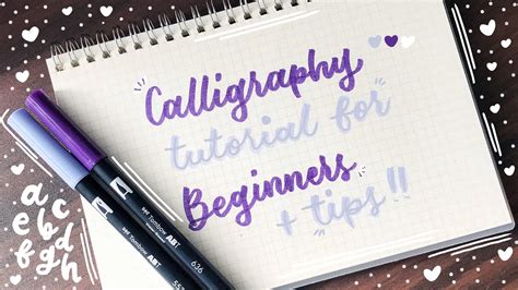 How To: Calligraphy tutorial for Beginners + Tips! - YouTube